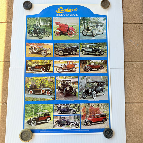 Vintage US Automobile Quarterly Car Portrait Poster Packard The Early Years 1975