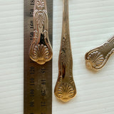 8 x Vintage English Silver Plate Fish Knives & Forks by Philip Marks of Sheffield Kings Pattern EPNS