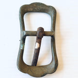 Antique/Vintage Heavy Brass Buckle Off Leather Horse Harness For Leatherwork Or Belt Upcycle