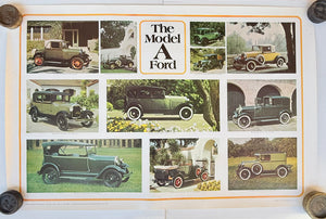 Vintage US Automobile Quarterly Car Portrait Poster The Model A Ford Colour 1973