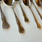 8 x Vintage English Silver Plate Soup Spoons by Philip Marks of Sheffield Kings Pattern EPNS