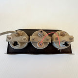Vintage Triple Gauges Set Temperature Oil Pressure VAC Gauge Untested Sold As Is