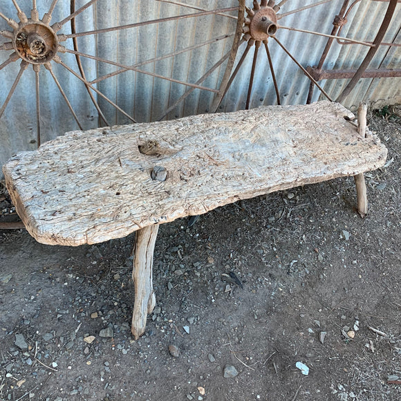 Antique Pioneer Heritage Gum Slab Bench Seat