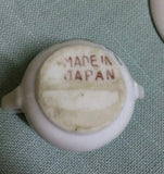 Vintage Miniature Made In Japan Ceramic Trio Monkey Elephant Plate Cup Sugar