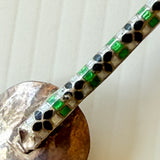 Vintage Silver And Cloisonne Enamel Handle Iced Tea Spoon Straw Sipper Swizzler