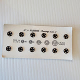 Vintage New Old Stock 1940s UK Newey’s Rustless Snap Fasteners Packet of 12 Black Size 1