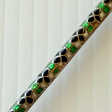 Vintage Silver And Cloisonne Enamel Handle Iced Tea Spoon Straw Sipper Swizzler