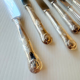 8 x Vintage English Silver Plate Entree Knives Philip Marks EPNS Kings Pattern