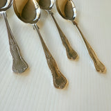 8 x Vintage English Silver Plate Soup Spoons by Philip Marks of Sheffield Kings Pattern EPNS