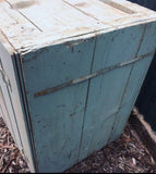 Early Rustic Vintage Wooden Box Cupboard