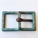 Antique/Vintage Heavy Brass Buckle Off Leather Horse Harness For Leatherwork Or Belt Upcycle