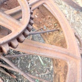 Antique Machinery Cog Wheel For Garden Art Display