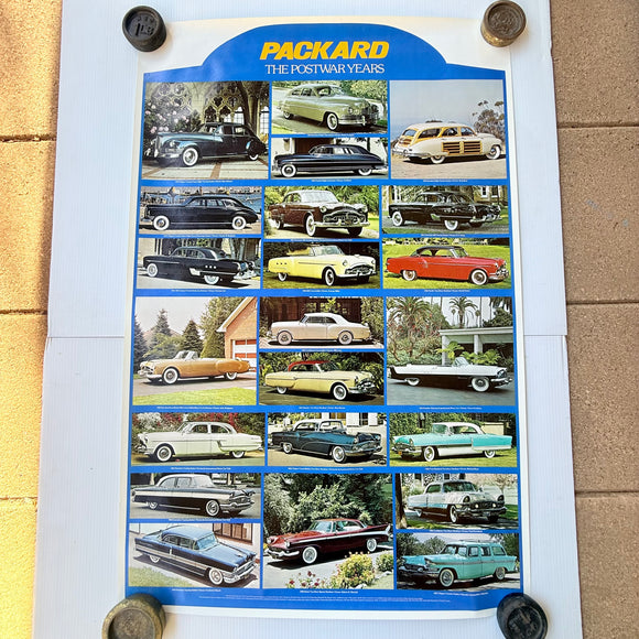 Vintage US Automobile Quarterly Car Poster Packard The Postwar Years 1975