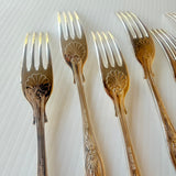 8 x Vintage English Silver Plate Entree Forks Philip Marks EPNS A1 Kings Pattern