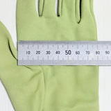 Vintage Dents Australia 1950s Long Green Gloves Elastic Ruching
