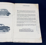 Morris Minor Series II 2 Saloon & Traveller Operation Manual Ninth Edition 1956
