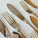 8 x Vintage English Silver Plate Fish Knives & Forks by Philip Marks of Sheffield Kings Pattern EPNS