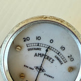 Vintage Original Amperes Gauge Ammeter By Rose Of Sydney Untested Sold As Is
