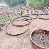 Antique Tempered Steel Cart Rims - PICKUP ONLY - NO SHIPPING