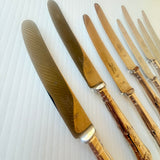 8 x Vintage English Silver Plate Entree Knives Philip Marks EPNS Kings Pattern