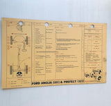 Shell Lubrication Service Card 1960 FORD ANGLIA (105E) & PREFECT (107E)
