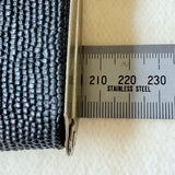 Vintage Gold Crest Black Beaded Clutch Purse Made In Australia