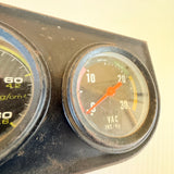 Vintage Triple Gauges Set Temperature Oil Pressure VAC Gauge Untested Sold As Is