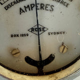 Vintage Original Amperes Gauge Ammeter By Rose Of Sydney Untested Sold As Is