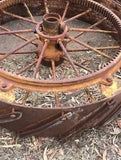Huge Rustic Wheel Massive Garden Art Statement Piece