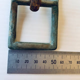 Antique/Vintage Heavy Brass Buckle Off Leather Horse Harness For Leatherwork Or Belt Upcycle