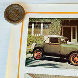 Vintage US Automobile Quarterly Car Portrait Poster The Model A Ford Colour 1973