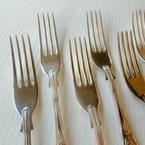 8 x Vintage English Silver Plate Entree Forks Philip Marks EPNS A1 Kings Pattern