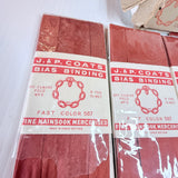 Vintage Coats Nainsook Binding No. 567 Brown - 5 New Old Stock Packets of 5.5 metres each In Original Box