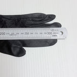 Vintage 1950s Long Black Satin Fabric Gloves Elastic Gathered At Side Wrist Small Size