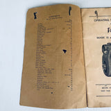 Villiers Mark 10 And 12 Engines Operating Instructions Book & Spare Parts List