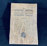 Morris Minor Series II 2 Saloon & Traveller Operation Manual Ninth Edition 1956