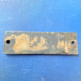 Original Oil Drain Cast Brass Tag Plate From 1920s Vintage Car