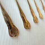 8 x Vintage English Silver Plate Fish Knives & Forks by Philip Marks of Sheffield Kings Pattern EPNS