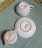 Vintage Miniature Made In Japan Ceramic Trio Monkey Elephant Plate Cup Sugar
