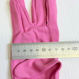 Vintage Mambo 1950s 1960s Long Deep Pink Nylon Gloves Elastic Ruching Small Size 7.5