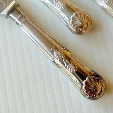 8 x Vintage English Silver Plate Butter Knives Philip Marks EPNS Kings Pattern