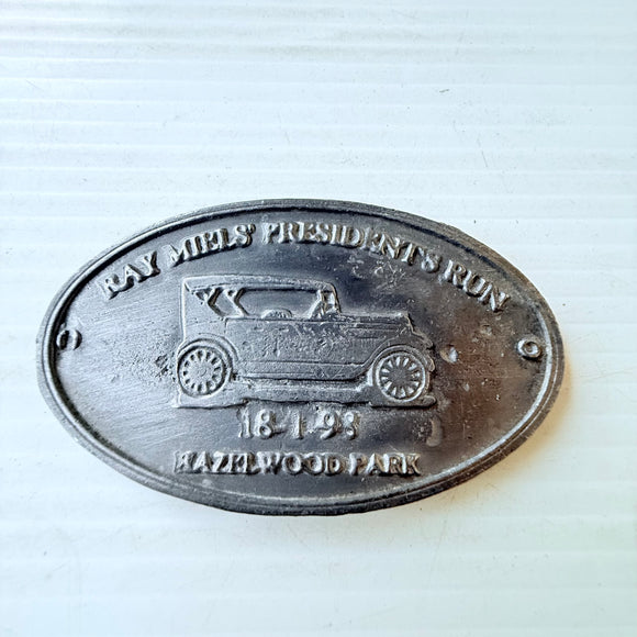 Chrysler Restorers Club SA Commemorative Car Badge Ray Miels’ President’s Run 1998