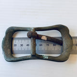 Antique/Vintage Heavy Brass Buckle Off Leather Horse Harness For Leatherwork Or Belt Upcycle