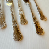 8 x Vintage English Silver Plate Entree Forks Philip Marks EPNS A1 Kings Pattern