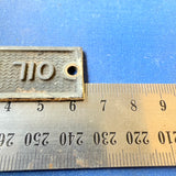 Original Oil Drain Cast Brass Tag Plate From 1920s Vintage Car
