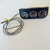 Vintage Triple Gauges Set Temperature Oil Pressure VAC Gauge Untested Sold As Is