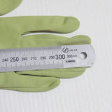 Vintage Dents Australia 1950s Long Green Gloves Elastic Ruching
