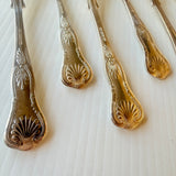 8 x Vintage English Silver Plate Entree Forks Philip Marks EPNS A1 Kings Pattern