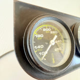 Vintage Triple Gauges Set Temperature Oil Pressure VAC Gauge Untested Sold As Is