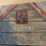 Vintage German Oil On Canvas ‘Kastaniehuset’ The Chestnut House 1951